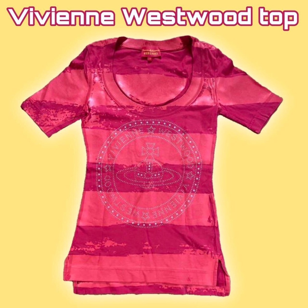 Vivienne westwood hot striped pink orb shirt :D